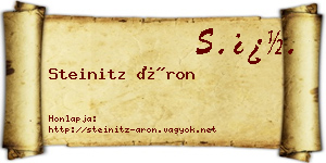 Steinitz Áron névjegykártya